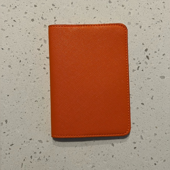 Maje Orange Leather Passport Holder - Picture 2 of 5